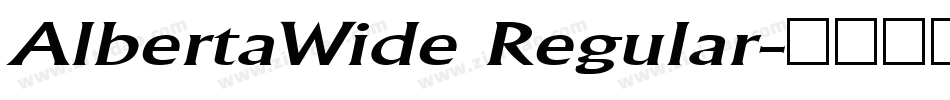 AlbertaWide Regular字体转换